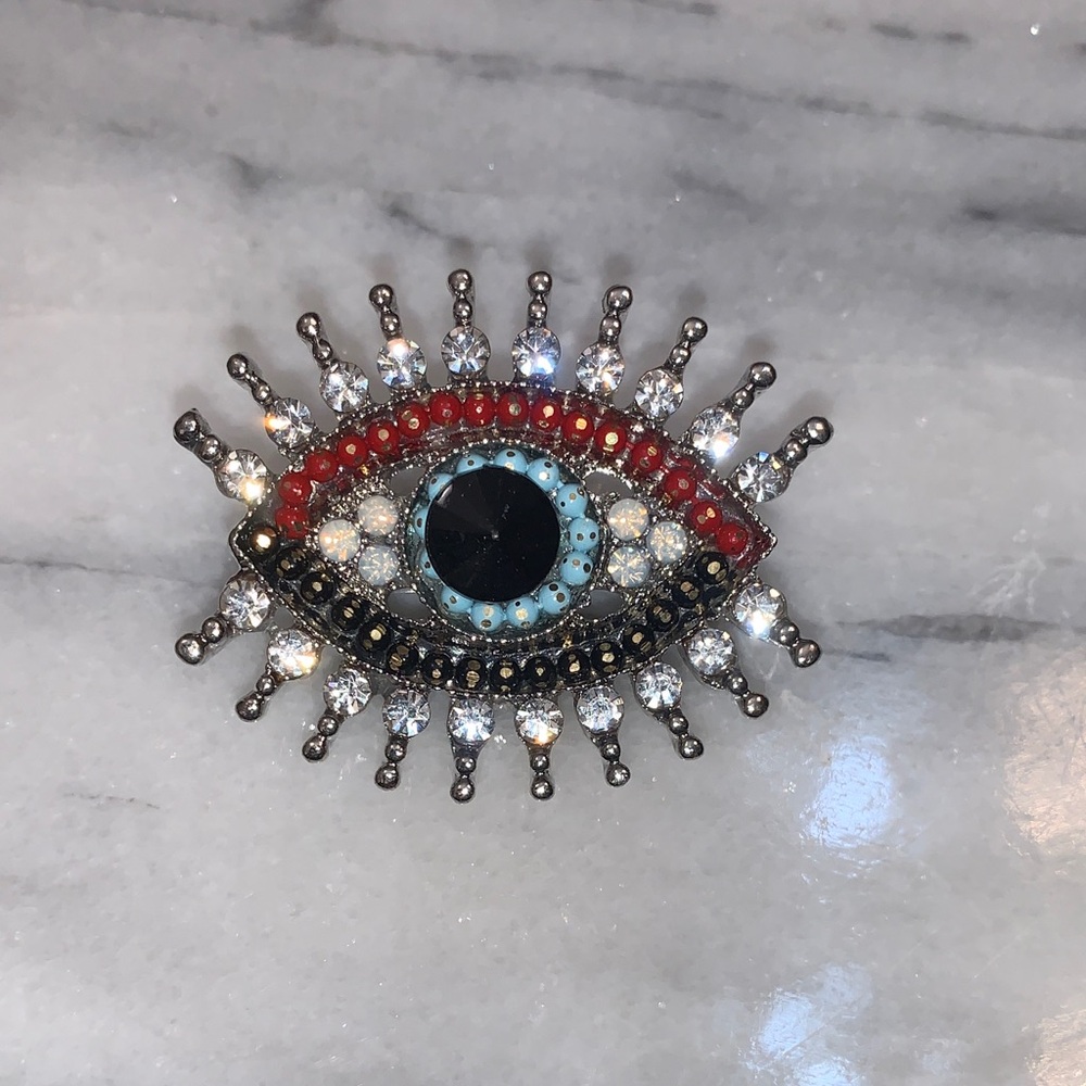 Evil Eye Sparkly Brooch